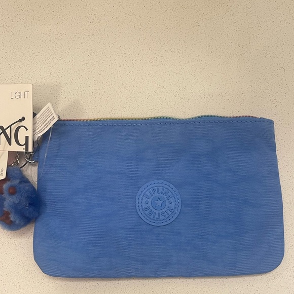 KIPLING SKY BLUE ZIP POUCH! New tags - Picture 1 of 3